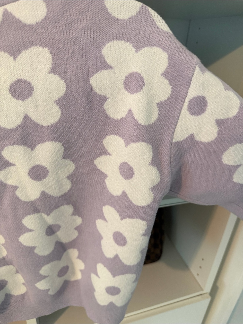 Forever 21 Lavender Floral Button-Front Cardigan - Picture 5 of 7